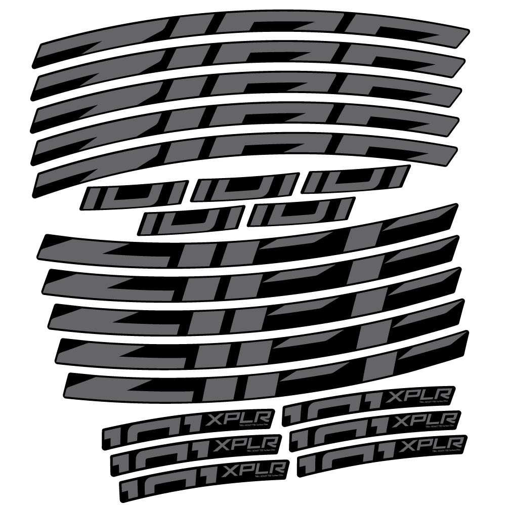 Adesivi Cerchi Bici da Corsa Zipp 101 XPLR 18 mm in vinile
