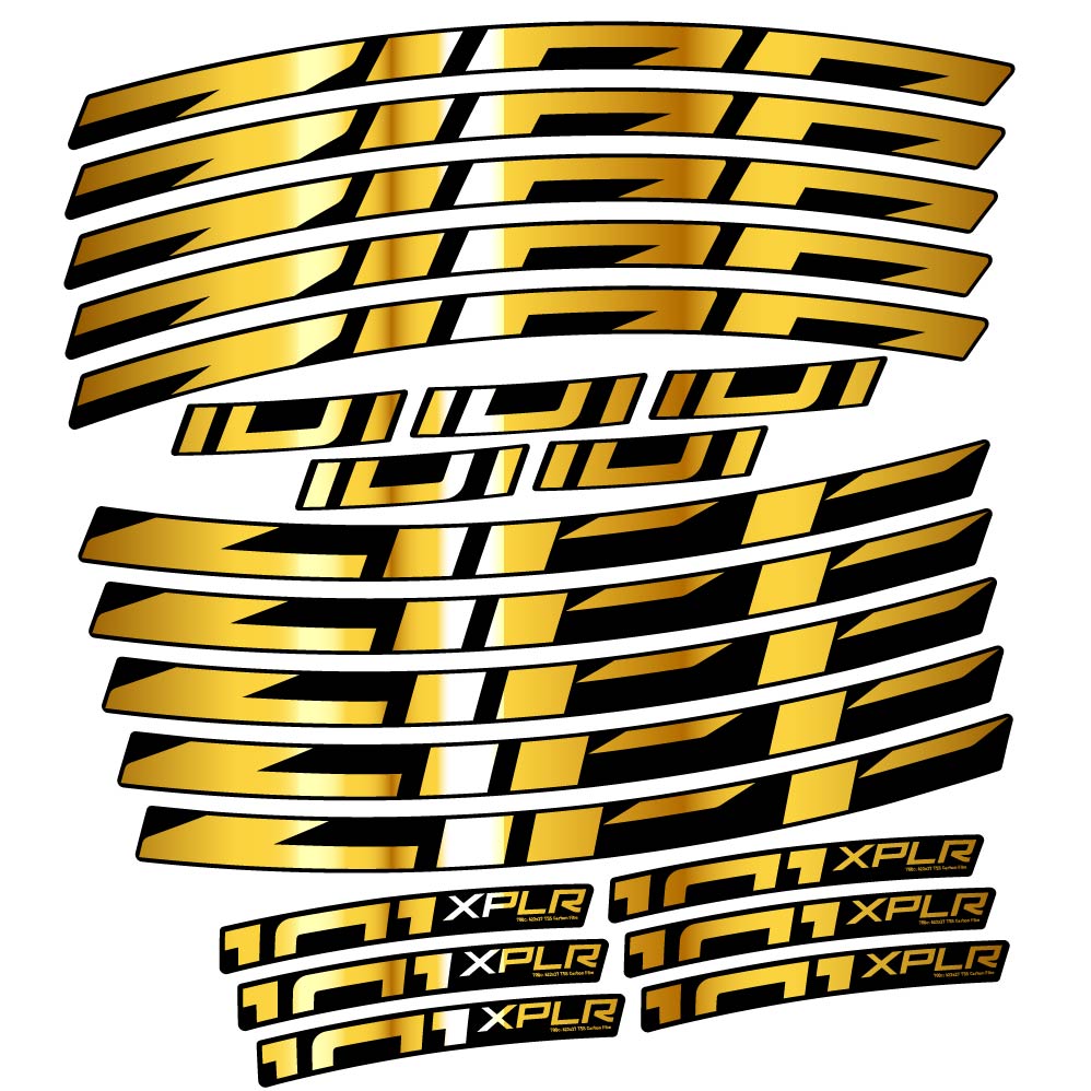 Adesivi Cerchi Bici da Corsa Zipp 101 XPLR 18 mm in vinile