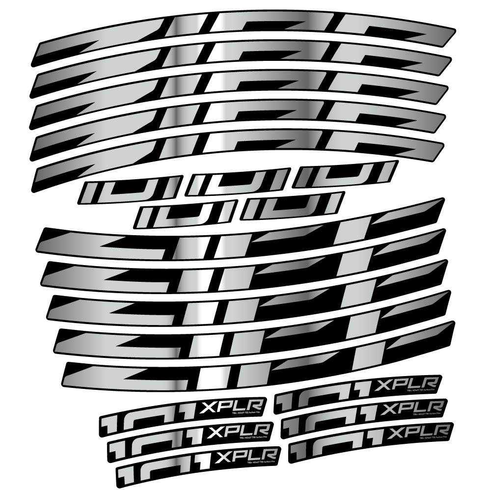 Adesivi Cerchi Bici da Corsa Zipp 101 XPLR 18 mm in vinile