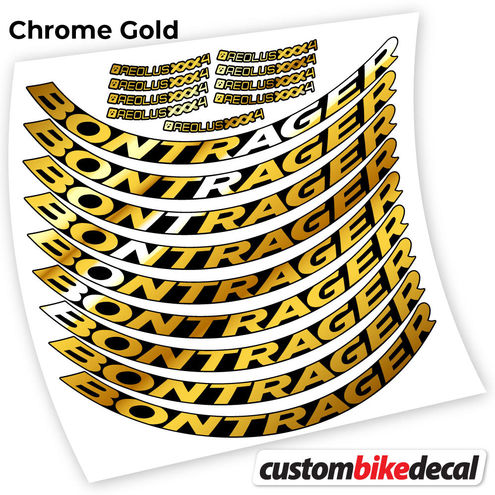 Adesivi Cerchi Bici da Corsa Bontrager Aeolus XXX4 Disc 45 mm in vinile - Oro Cromato