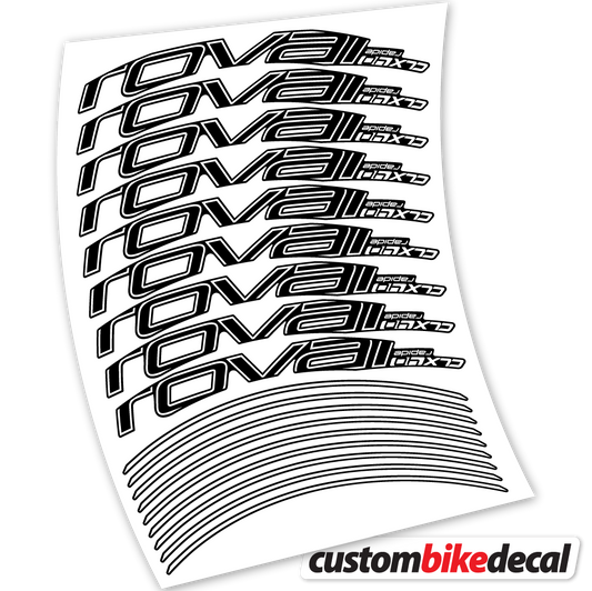 Adesivi Cerchi Bici da Corsa Roval Rapide CLX40 Track brake 40 mm in vinile