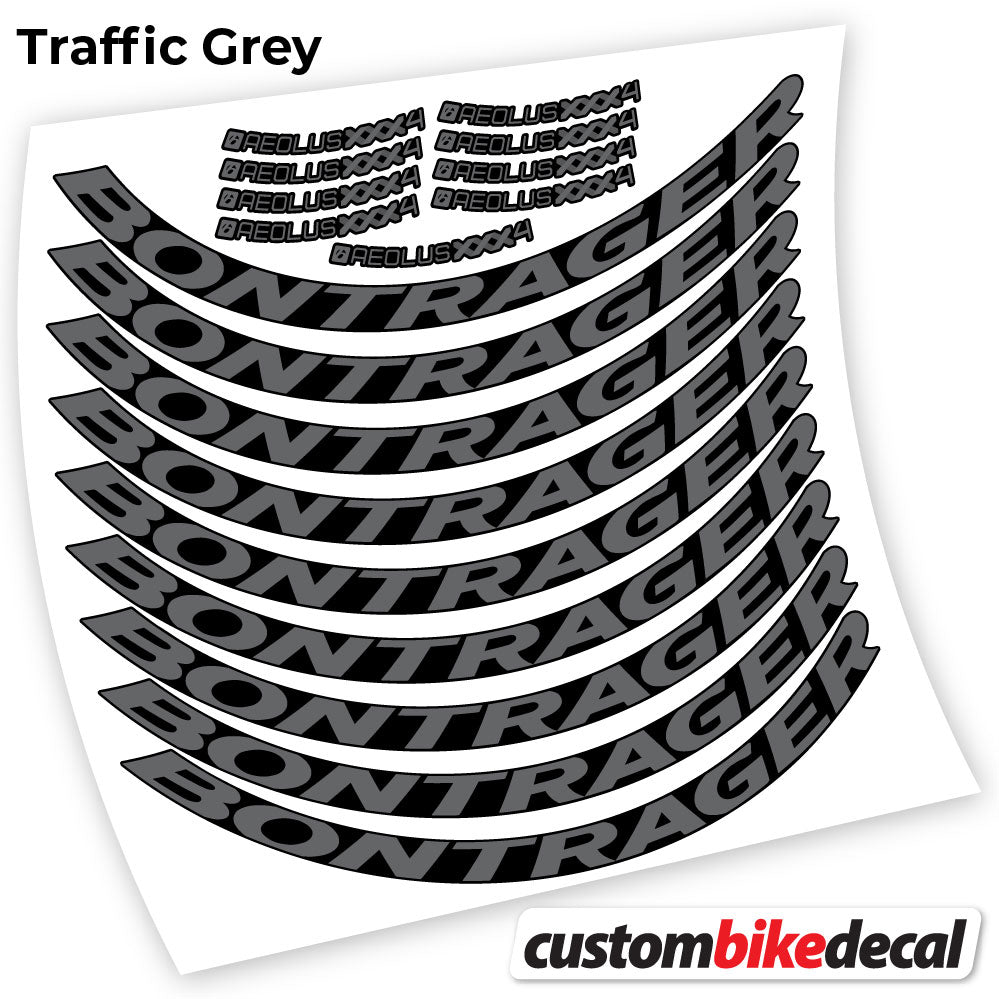 Adesivi Cerchi Bici da Corsa Bontrager Aeolus XXX4 Disc 45 mm in vinile - Grigio Traffico