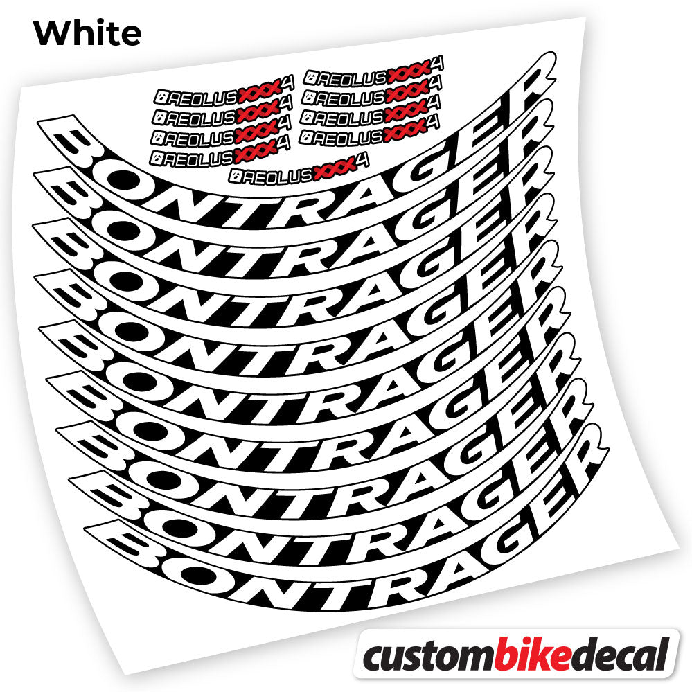 Adesivi Cerchi Bici da Corsa Bontrager Aeolus XXX4 Disc 45 mm in vinile - Bianco