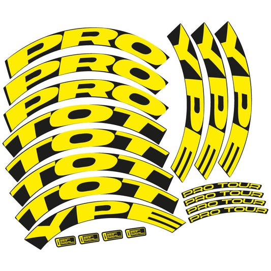 Adesivi Cerchi Bici da Corsa Proto. Pro Tour Disc design 50 mm in vinile