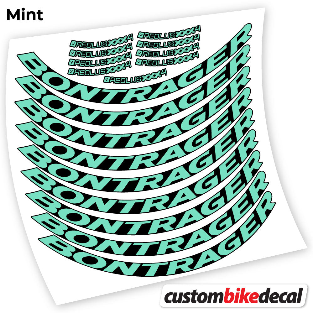 Adesivi Cerchi Bici da Corsa Bontrager Aeolus XXX4 Disc 45 mm in vinile - Verde Menta