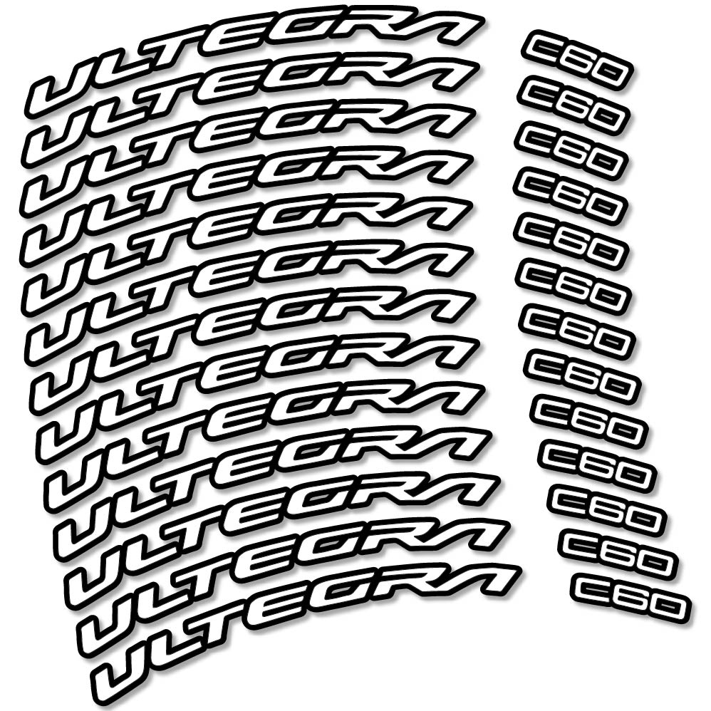 Adesivi Cerchi Bici da Corsa Shimano Ultegra C60 60 mm in vinile