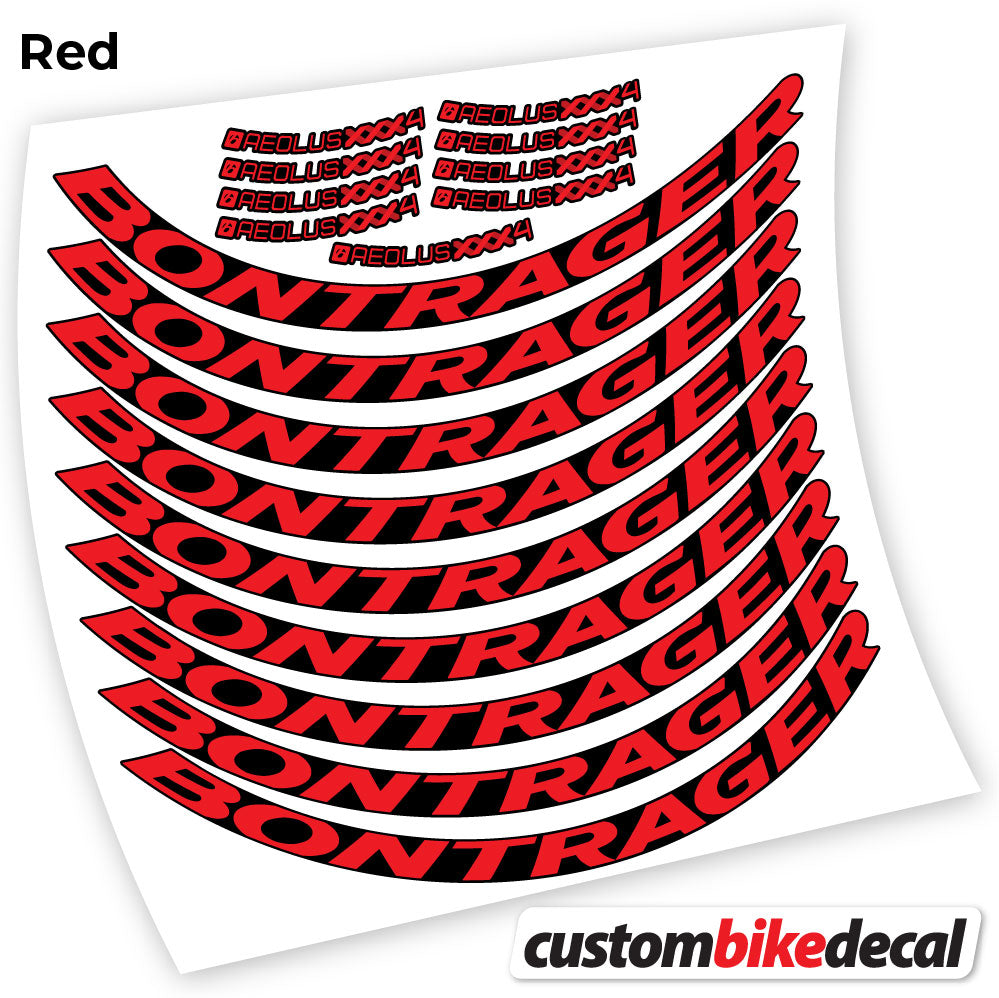 Adesivi Cerchi Bici da Corsa Bontrager Aeolus XXX4 Disc 45 mm in vinile - Rosso