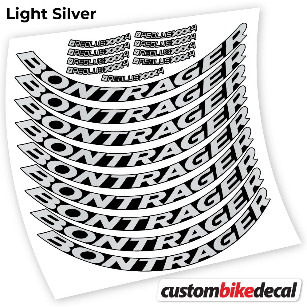 Adesivi Cerchi Bici da Corsa Bontrager Aeolus XXX4 Disc 45 mm in vinile - Argento Chiaro