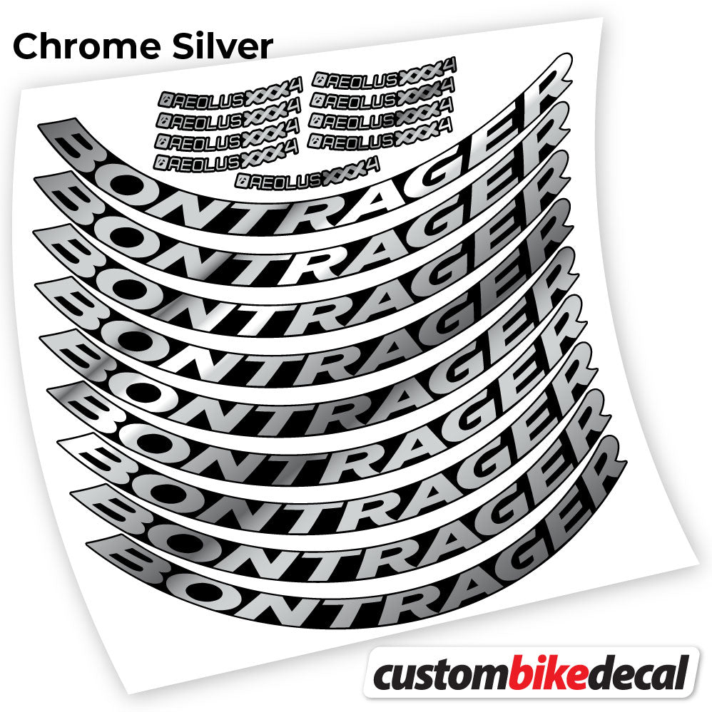 Adesivi Cerchi Bici da Corsa Bontrager Aeolus XXX4 Disc 45 mm in vinile - Argento Cromato