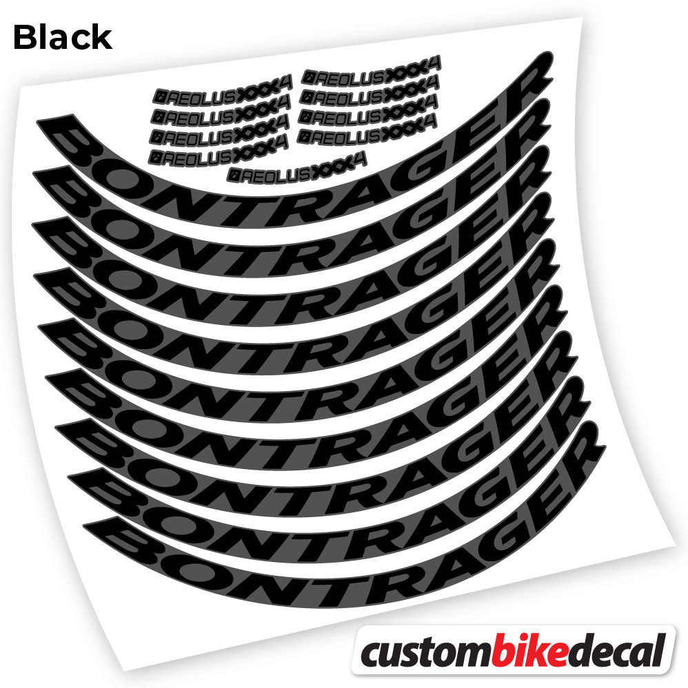 Adesivi Cerchi Bici da Corsa Bontrager Aeolus XXX4 Disc 45 mm in vinile - Nero Opaco+Nero Lucido