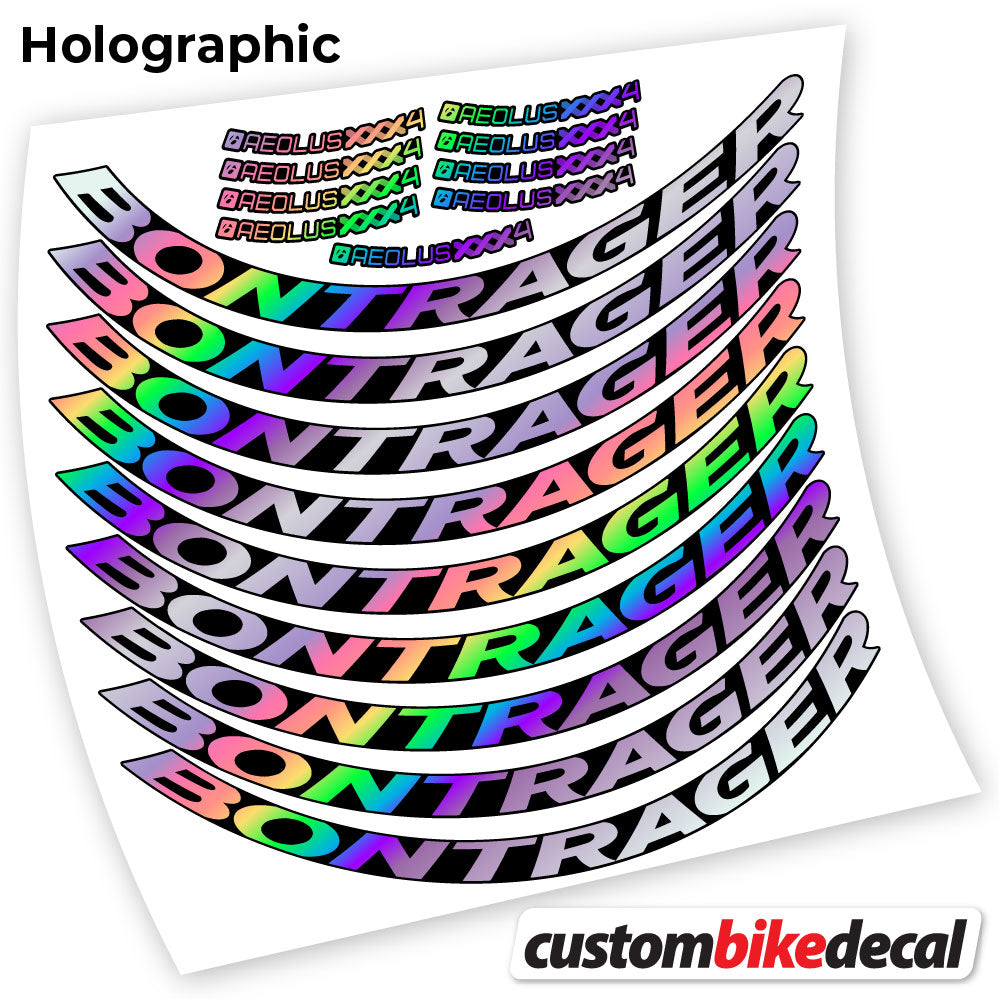 Adesivi Cerchi Bici da Corsa Bontrager Aeolus XXX4 Disc 45 mm in vinile - Olografico
