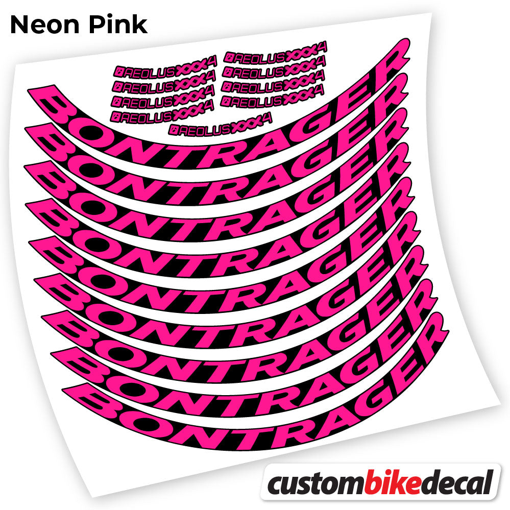 Adesivi Cerchi Bici da Corsa Bontrager Aeolus XXX4 Disc 45 mm in vinile - Rosa Neon