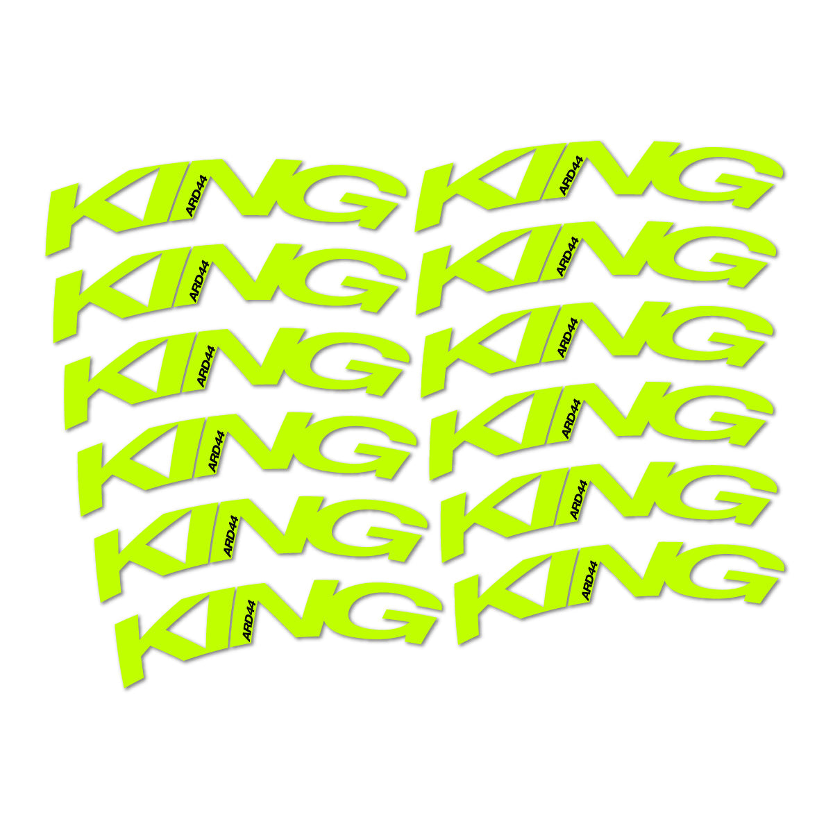 Adesivi Cerchi Bici da Corsa Chris King ARD44 2023-2026 in vinile - Lime Neon