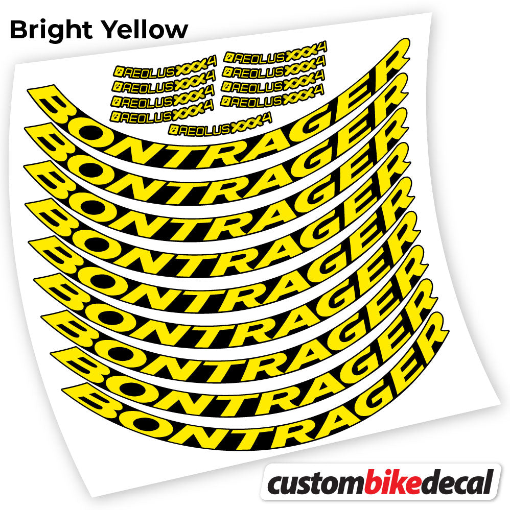 Adesivi Cerchi Bici da Corsa Bontrager Aeolus XXX4 Disc 45 mm in vinile - Giallo