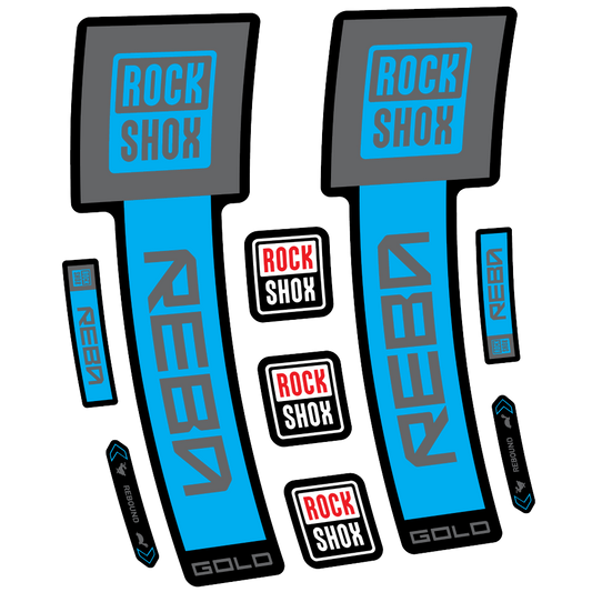 Adesivi Forcella Rock Shox Reba Gold 2025 in vinile - Oro