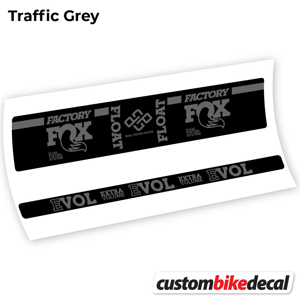 Adesivi Ammortizzatore Fox Float Factory Float in vinile - Grigio Traffico