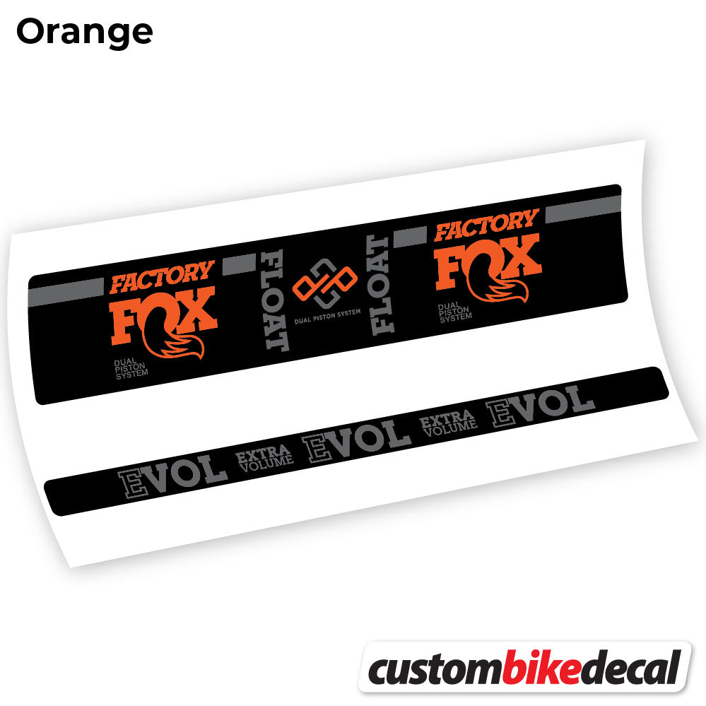 Adesivi Ammortizzatore Fox Float Factory Float in vinile - Arancione