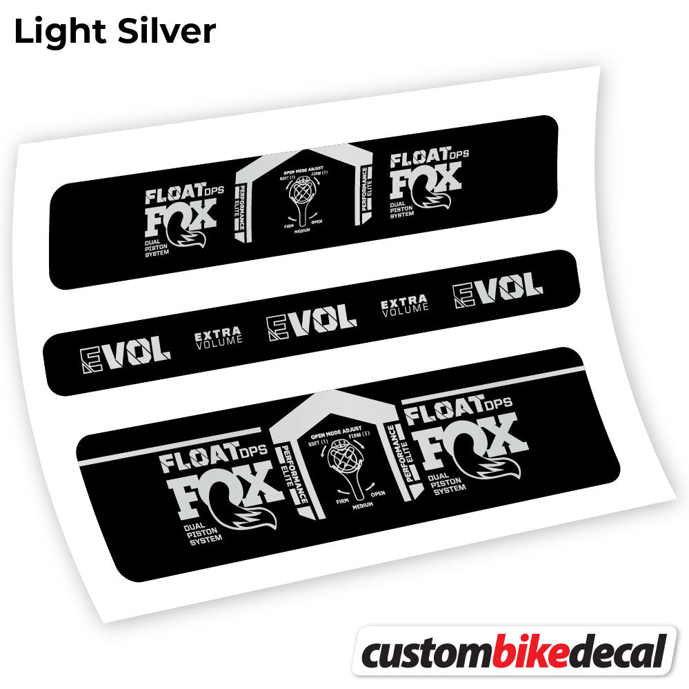 Adesivi Ammortizzatore Fox DPS Elite 2021 in vinile - Argento Chiaro