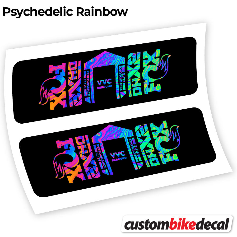 Adesivi Ammortizzatore Fox DHX2 Elite 2021 in vinile - Arcobaleno Psichedelico