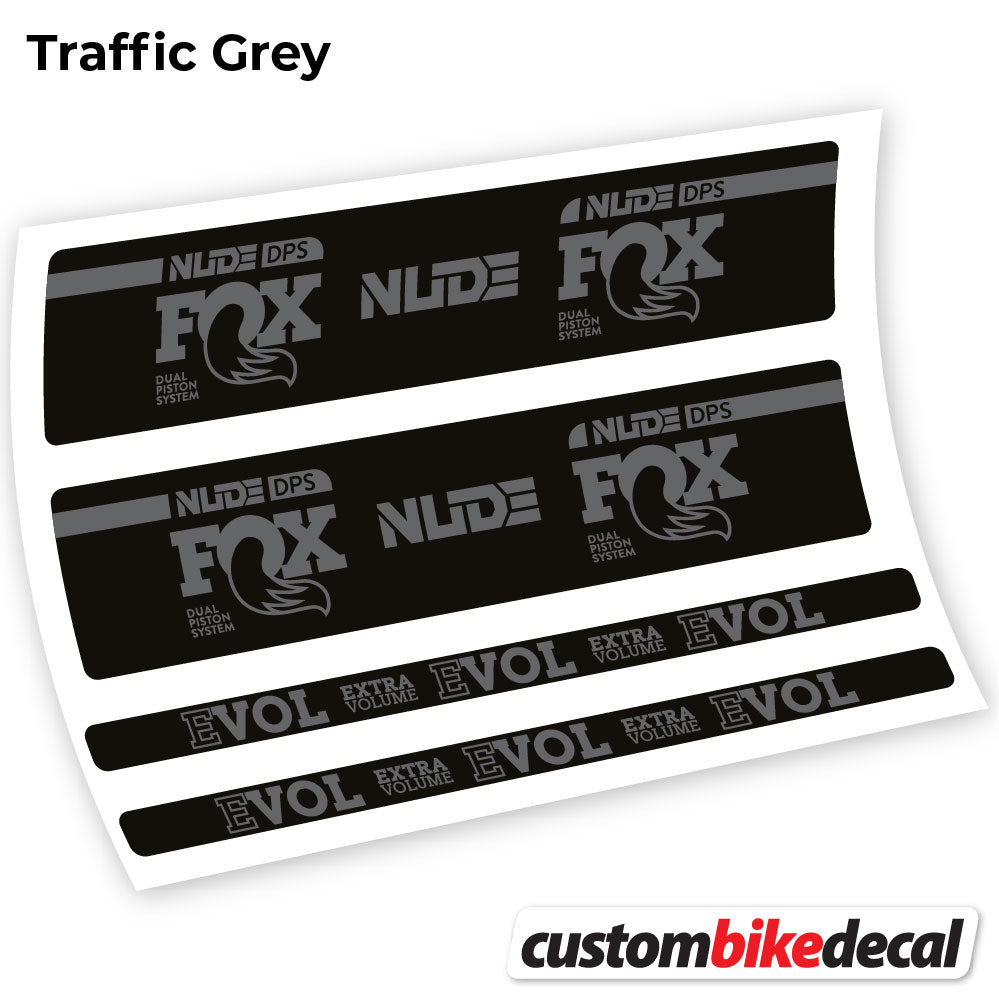 Adesivi Ammortizzatore Fox Nude DPS in vinile - Grigio Traffico