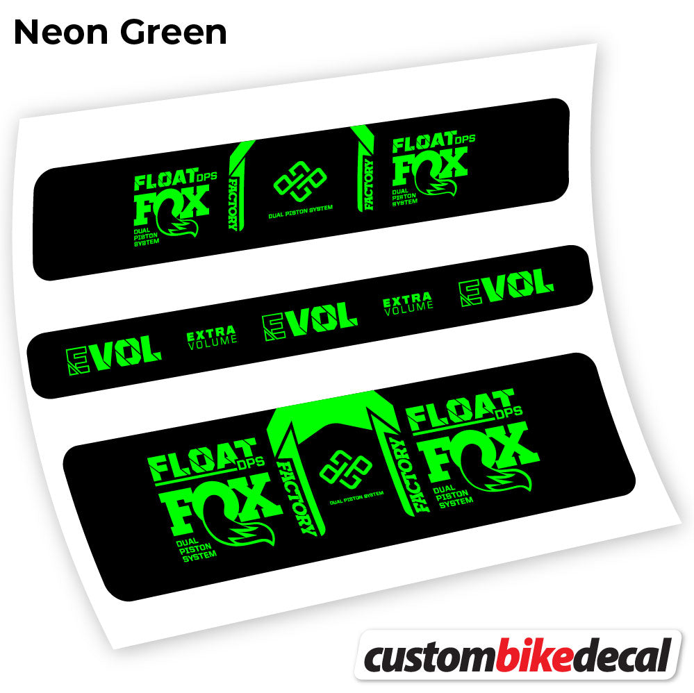 Adesivi Ammortizzatore Fox DPS Factory 2021 Remote in vinile - Verde Neon