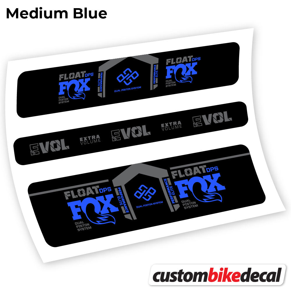 Adesivi Ammortizzatore Fox DPS Performance Elite 2021 Remote in vinile - Blu Medio