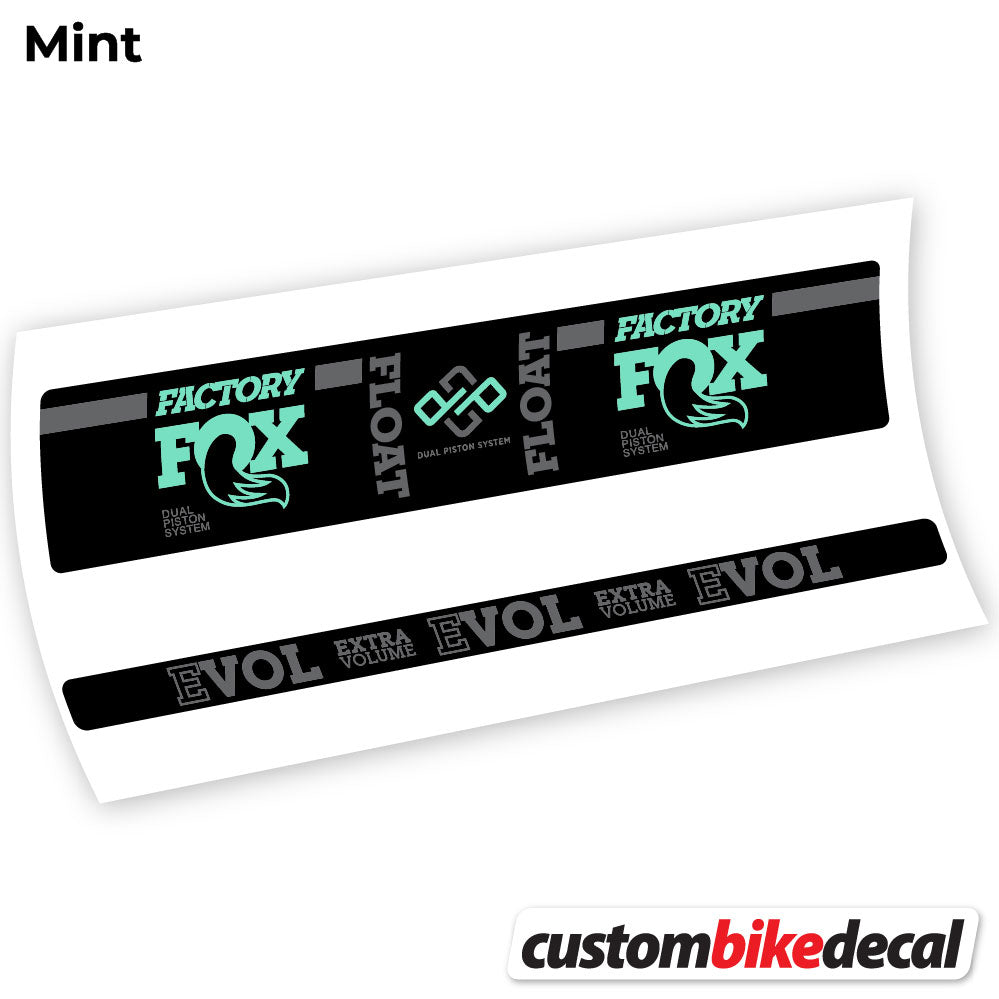 Adesivi Ammortizzatore Fox Float Factory Float in vinile - Verde Menta