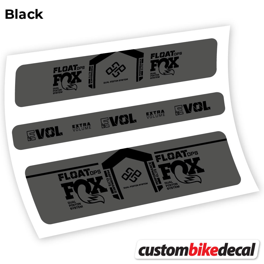 Adesivi Ammortizzatore Fox DPS Performance Elite 2021 Remote in vinile - Nero Opaco+Nero Lucido