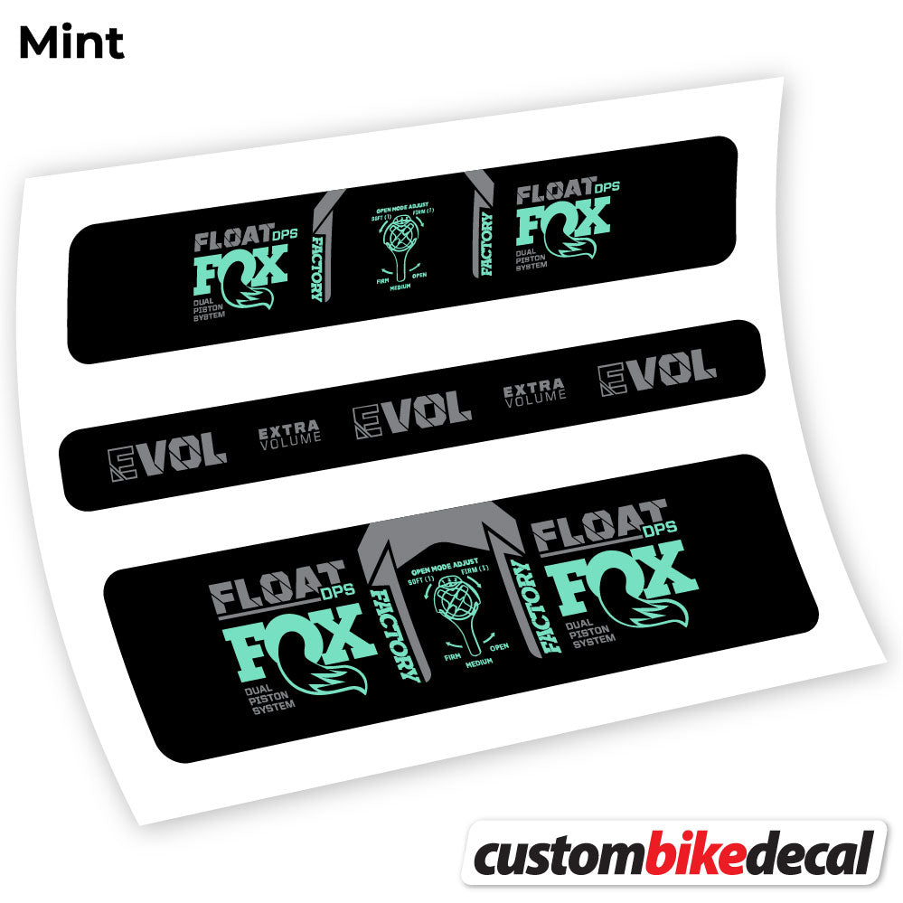 Adesivi Ammortizzatore Fox DPS Factory 2021 in vinile - Verde Menta