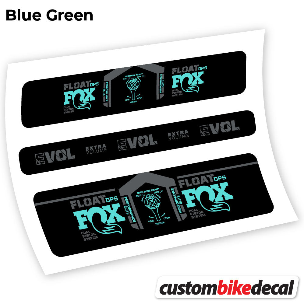 Adesivi Ammortizzatore Fox DPS Elite 2021 in vinile - Verde Acqua