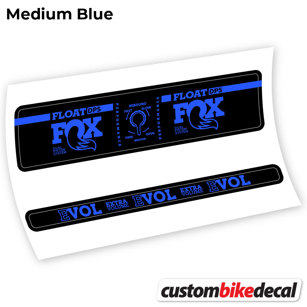 Adesivi Ammortizzatore Fox Float DPS Performance in vinile - Blu Medio