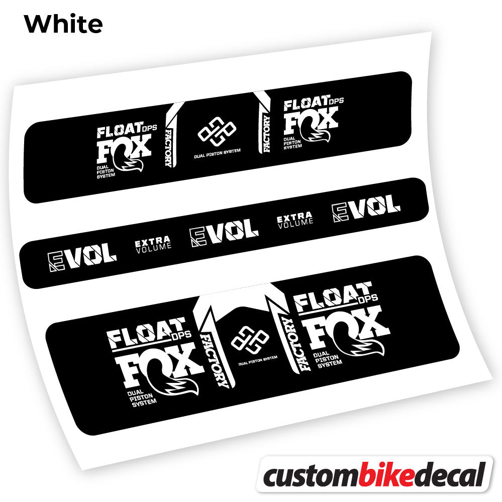 Adesivi Ammortizzatore Fox DPS Factory 2021 Remote in vinile - Bianco