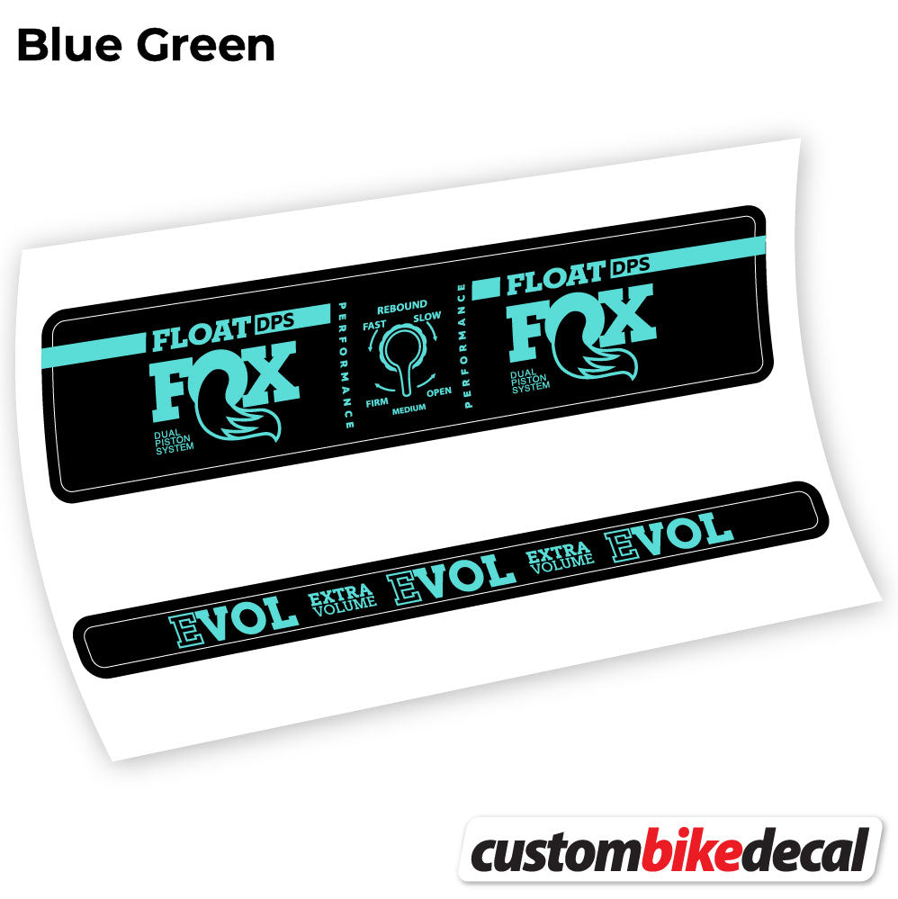 Adesivi Ammortizzatore Fox Float DPS Performance in vinile - Verde Acqua