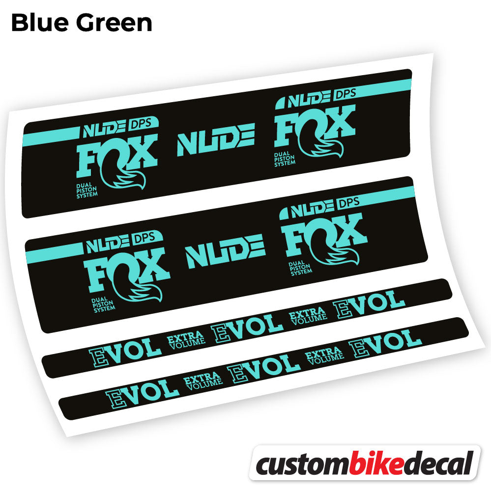 Adesivi Ammortizzatore Fox Nude DPS in vinile - Verde Acqua