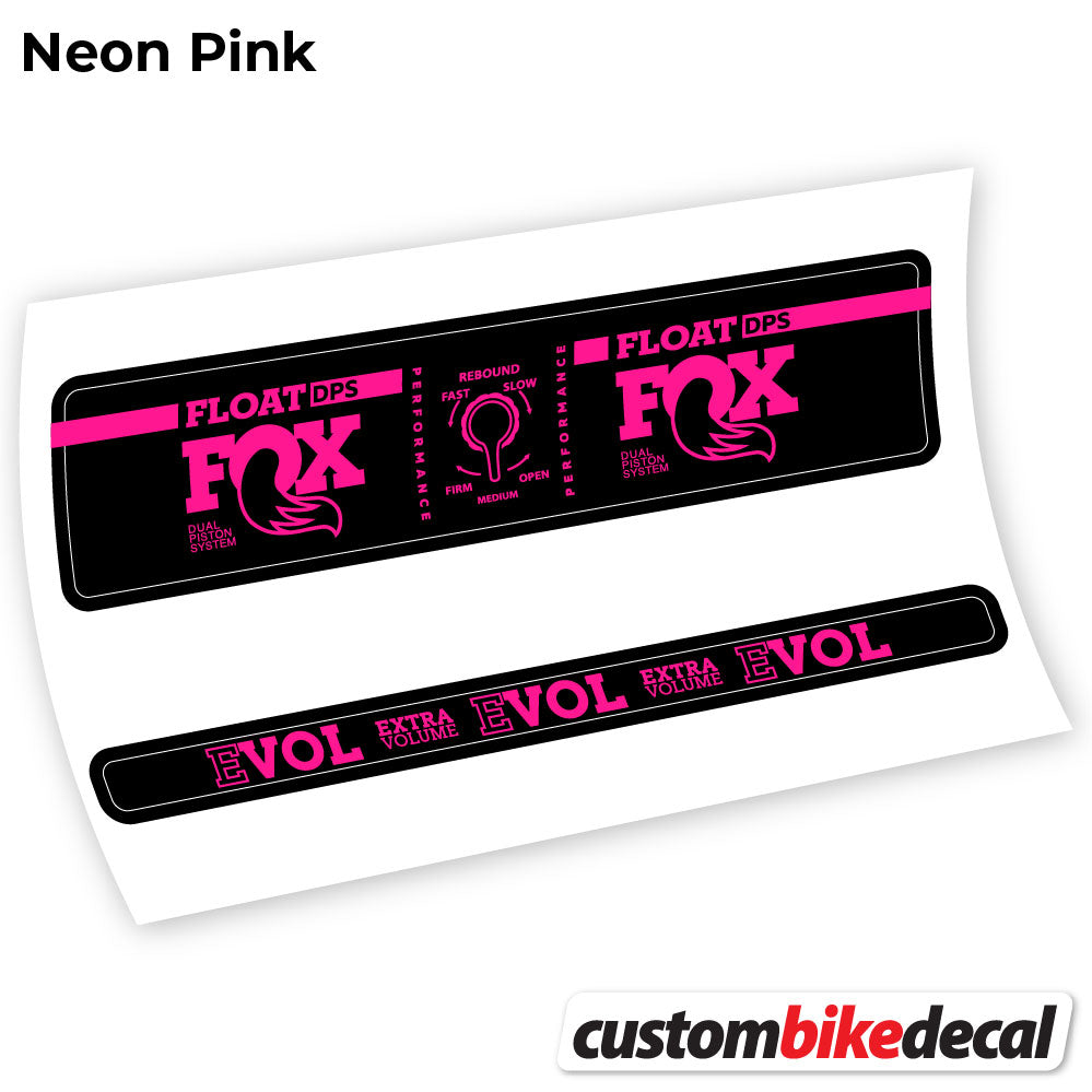 Adesivi Ammortizzatore Fox Float DPS Performance in vinile - Rosa Neon