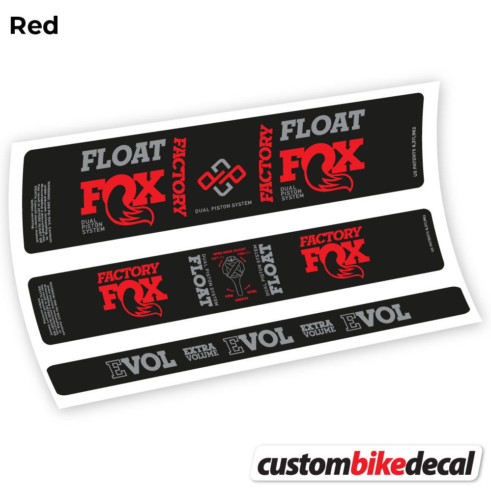 Adesivi Ammortizzatore Fox DPS factory 2019 in vinile - Rosso