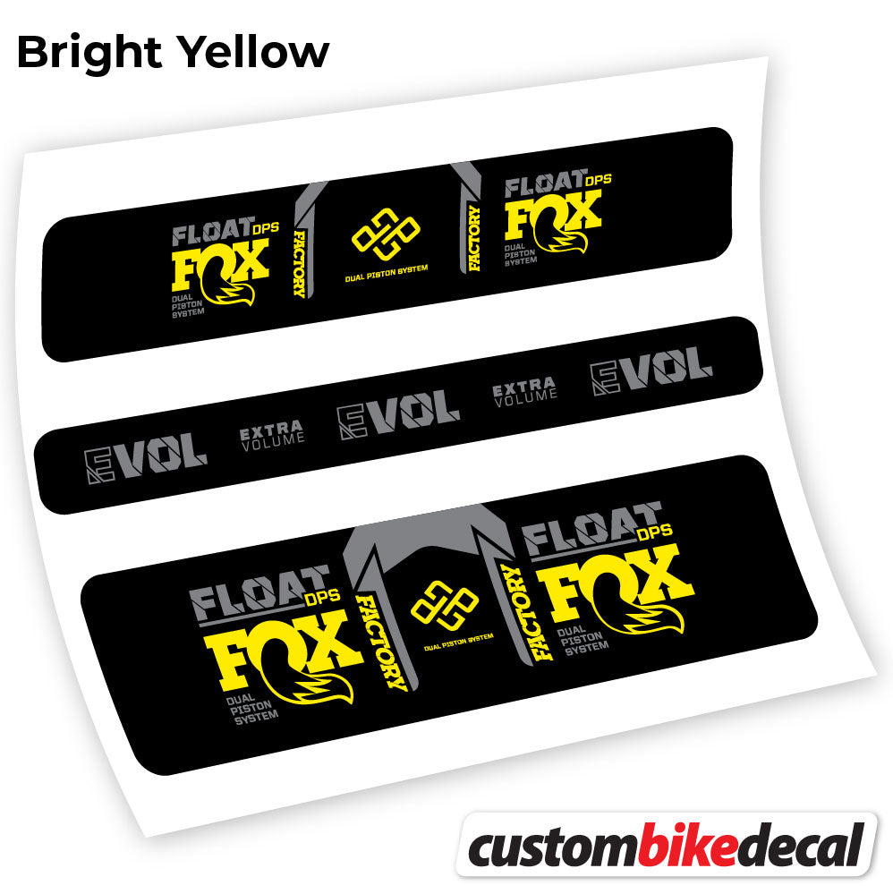 Adesivi Ammortizzatore Fox DPS Factory 2021 Remote in vinile - Giallo