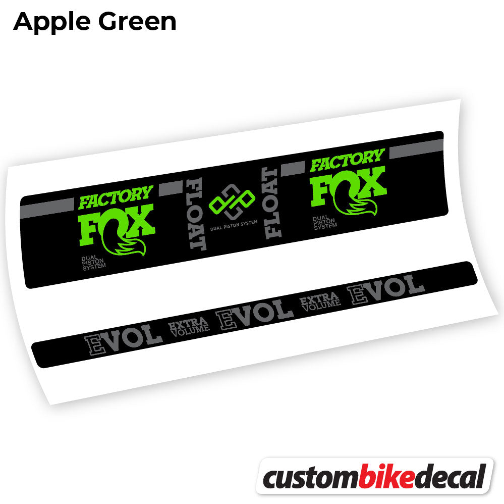 Adesivi Ammortizzatore Fox Float Factory Float in vinile - Verde Mela