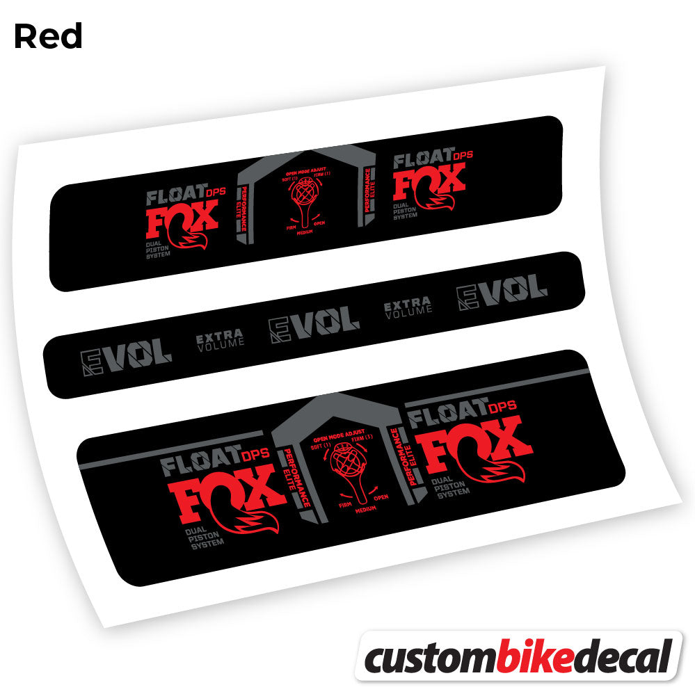 Adesivi Ammortizzatore Fox DPS Elite 2021 in vinile - Rosso