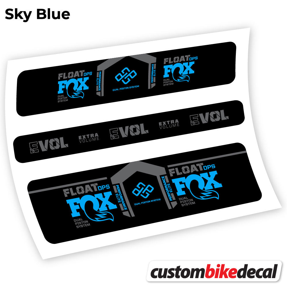 Adesivi Ammortizzatore Fox DPS Performance Elite 2021 Remote in vinile - Azzurro Cielo