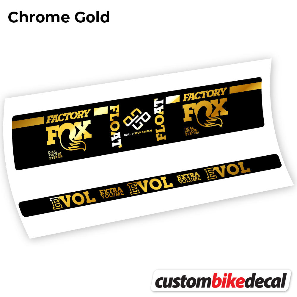 Adesivi Ammortizzatore Fox Float Factory Float in vinile - Oro Cromato