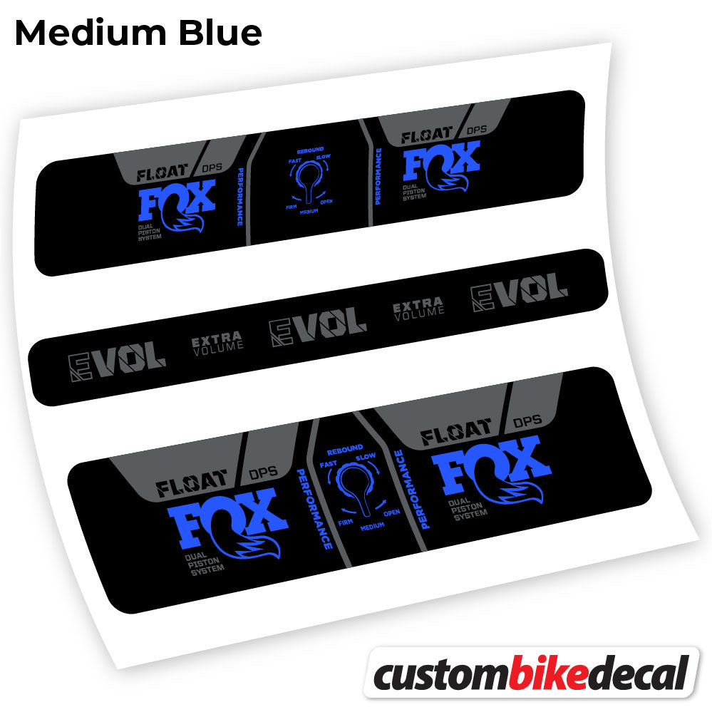 Adesivi Ammortizzatore Fox DPS Performance 2021 in vinile - Blu Medio