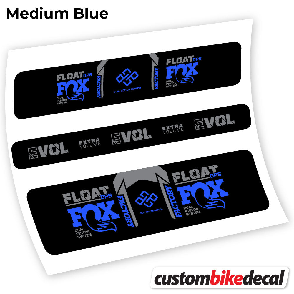Adesivi Ammortizzatore Fox DPS Factory 2021 Remote in vinile - Blu Medio