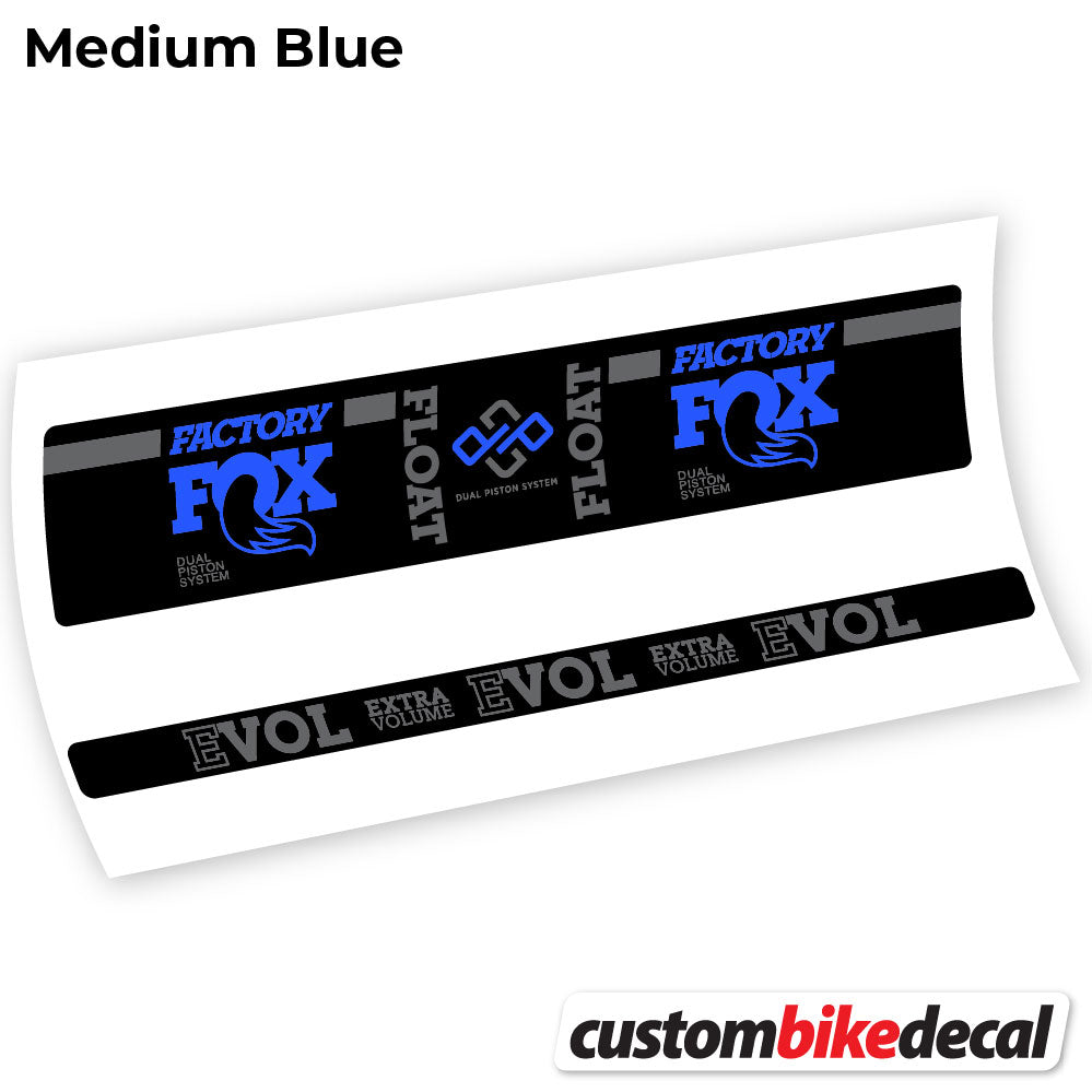 Adesivi Ammortizzatore Fox Float Factory Float in vinile - Blu Medio