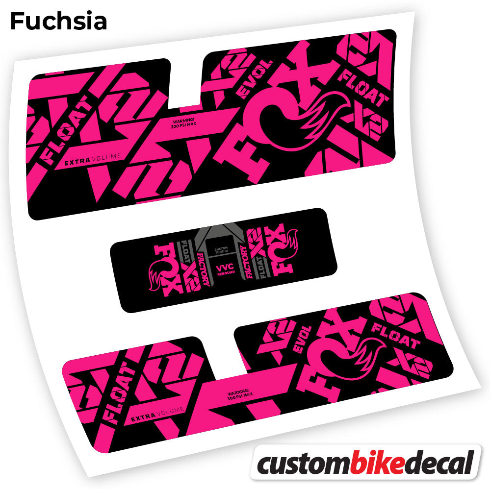 Adesivi Ammortizzatore Fox X2 Factory 2021 in vinile - Fucsia