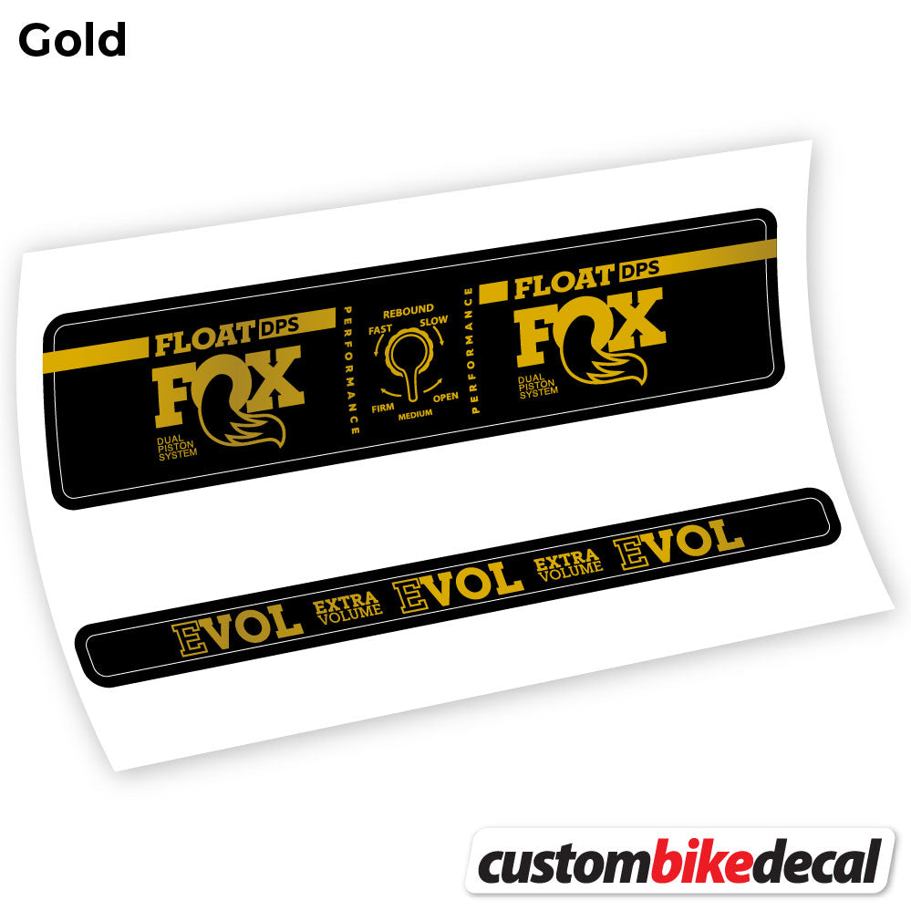 Adesivi Ammortizzatore Fox Float DPS Performance in vinile - Oro