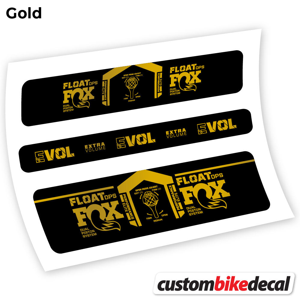 Adesivi Ammortizzatore Fox DPS Elite 2021 in vinile - Oro