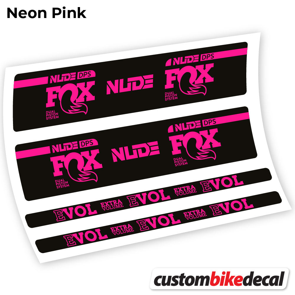 Adesivi Ammortizzatore Fox Nude DPS in vinile - Rosa Neon