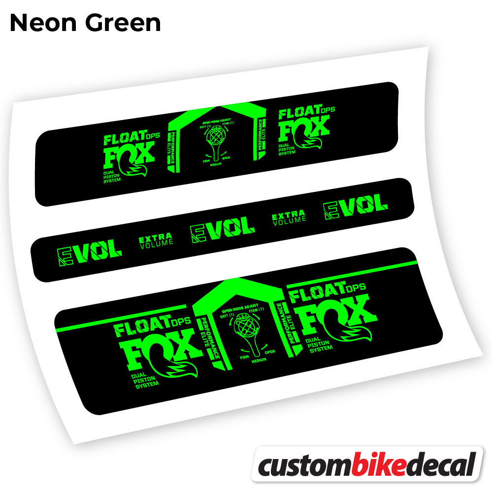 Adesivi Ammortizzatore Fox DPS Elite 2021 in vinile - Verde Neon