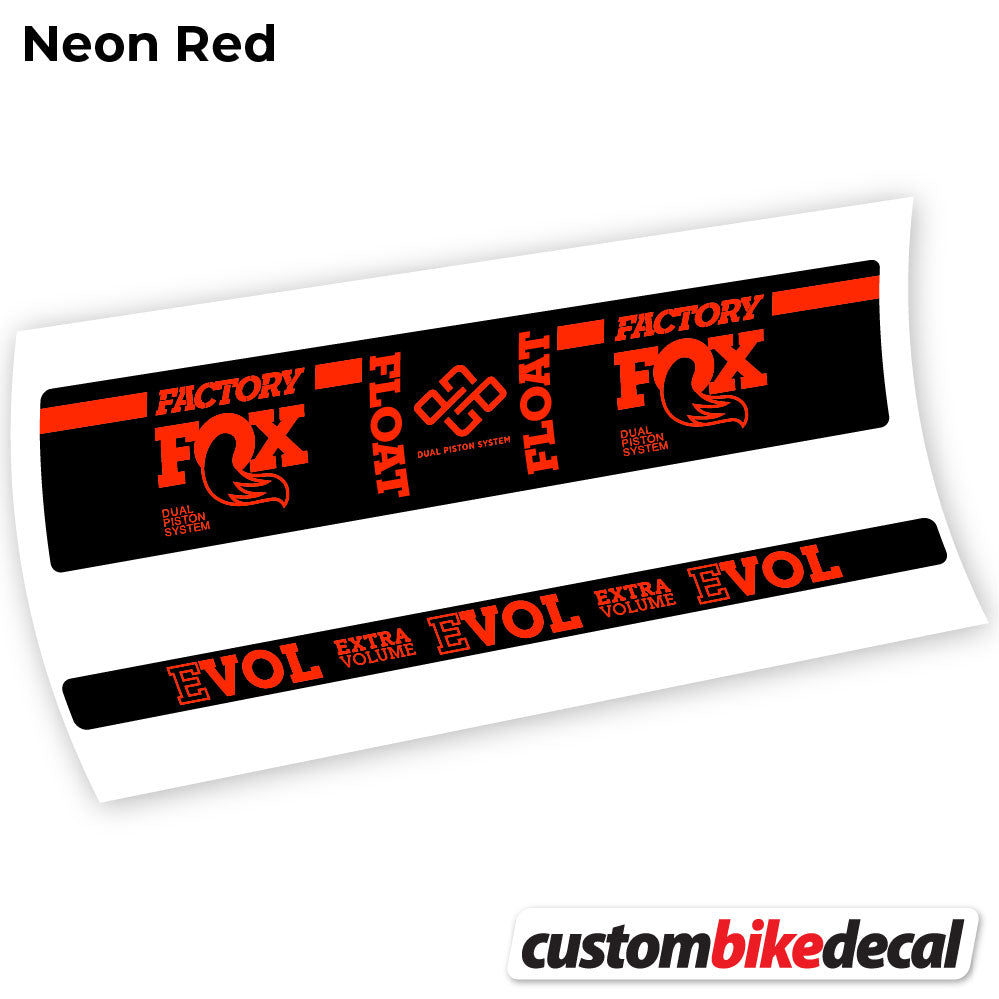 Adesivi Ammortizzatore Fox Float Factory Float in vinile - Rosso Neon